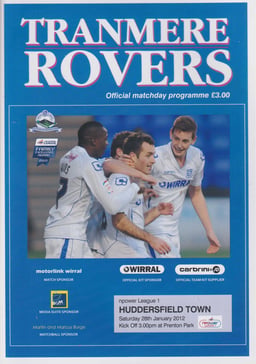 Tranmere Rovers v Huddersfield Town Match Programme 2012-01-28